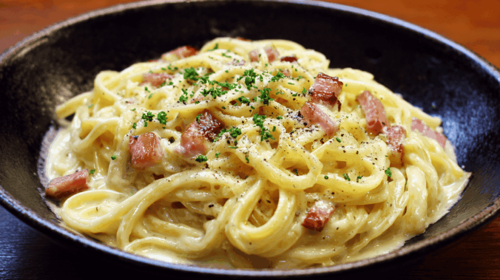 カルボナーラのチーズ