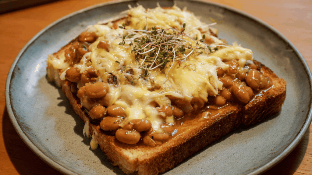 納豆チーズトースト