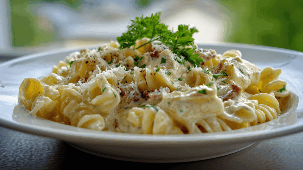 カマンベールチーズのパスタ