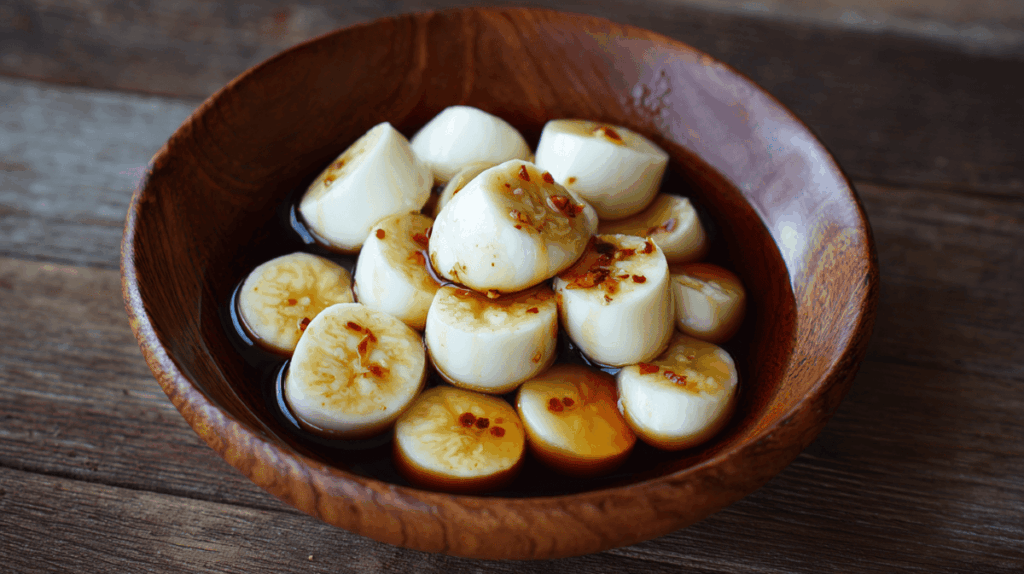 モッツァレラチーズのめんつゆ漬け